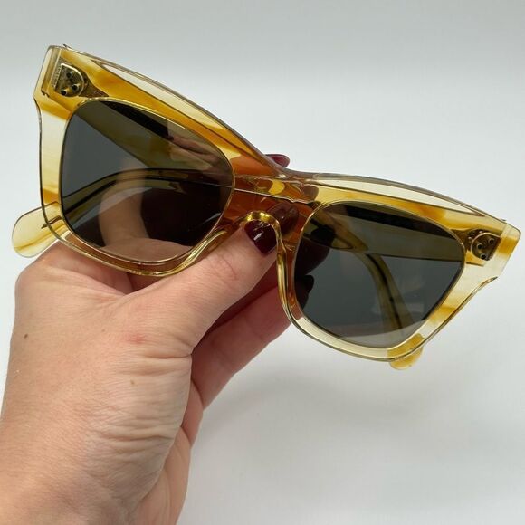 NEW CELINE Sunglasses CL4004IN/S 56C Yellow Clear Women - Picture 6 of 9